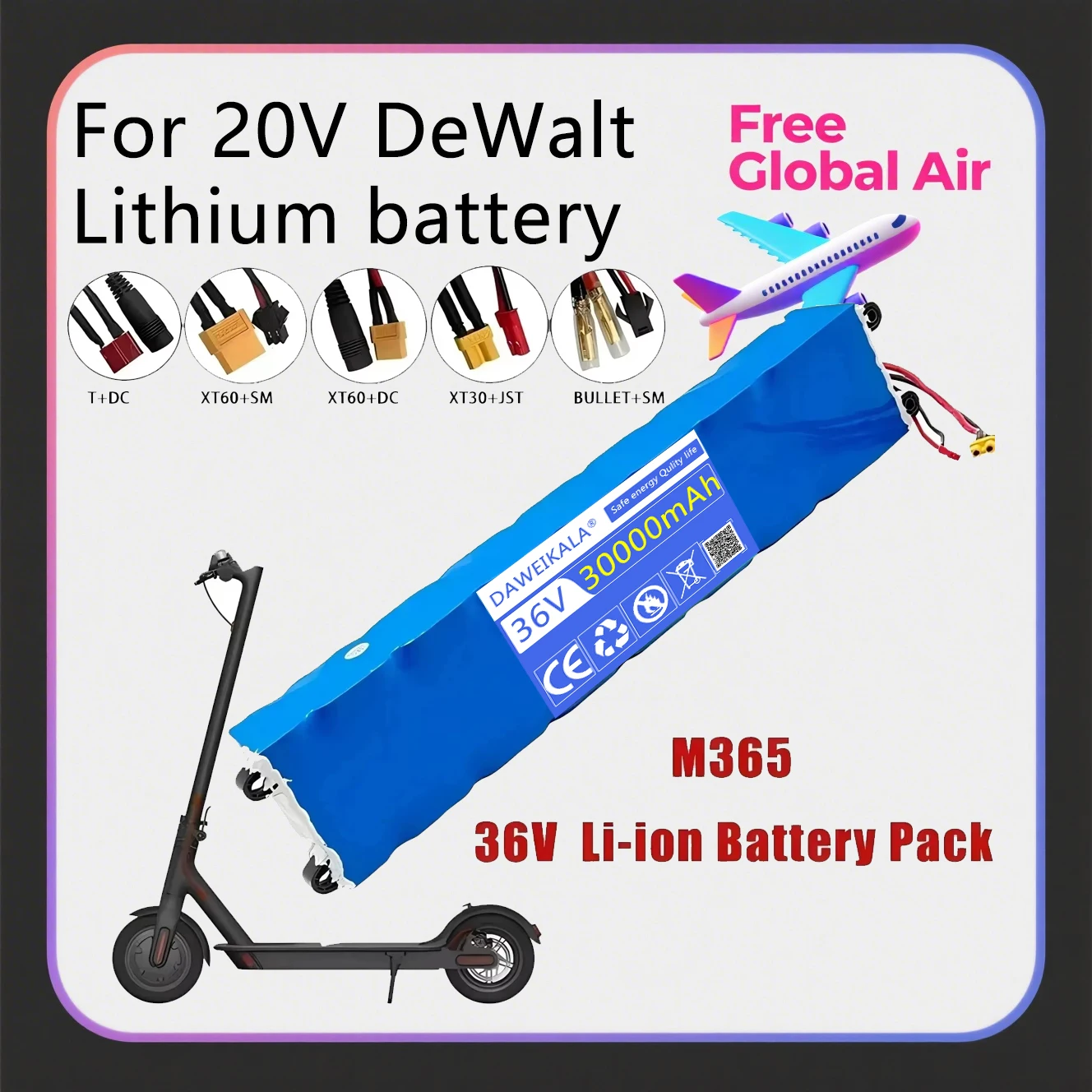For M365 36V 10S3P 18650 Lithium Battery Pack BMS Suitable for Xiaomi PRO Bicycle Kick Scooter Long lasting battery life