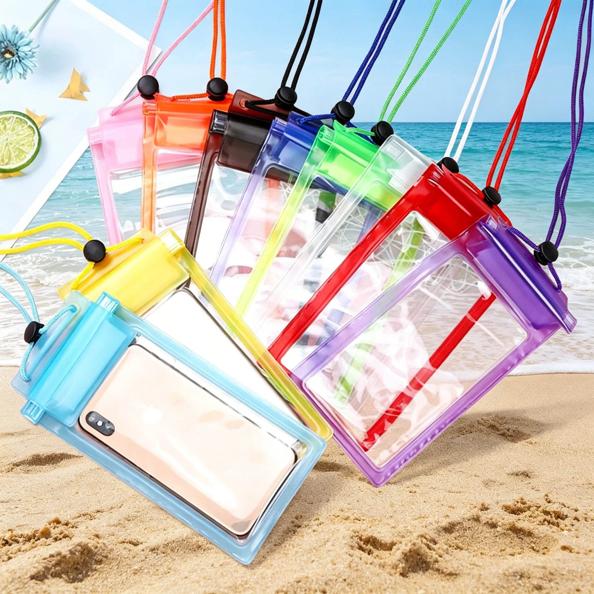 Transparent Waterproof Phone Bag Universal Swim Pouch Floating Cover for iPhone 17 16 15 14 13 Pro Max Samsung Swimming Diving