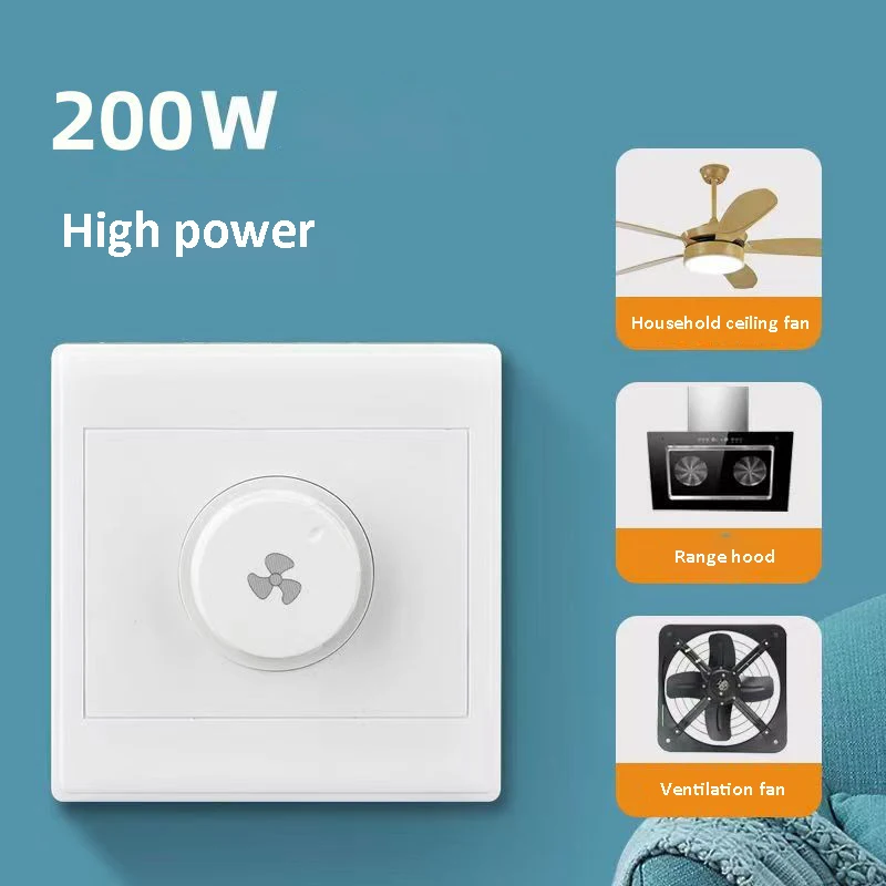 Wall Ceiling Fan Stepless Speed Rotary Controller Rotating Dimmer Replacement Switch Universal Rotary Switch Knob