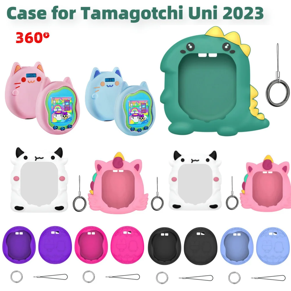 Silicone Cover Case for Tamagotchi Uni Screen Protector for Virtual Interactive Pet Game Machine Protective Sleeve Skin