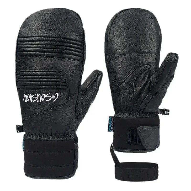2025 Sport warme Handschuhe Schutz Winter Erwachsene Baumwolle Skifahren Schnee handschuhe Frau Mann wasserdichte wind dichte Snowboard handschuhe – Detail 5