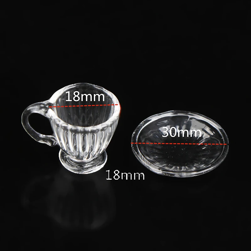 1:12 Dollhouse Mini Glass Tea/Coffee Cup Model Kitchen stoviglie decorazione accessori