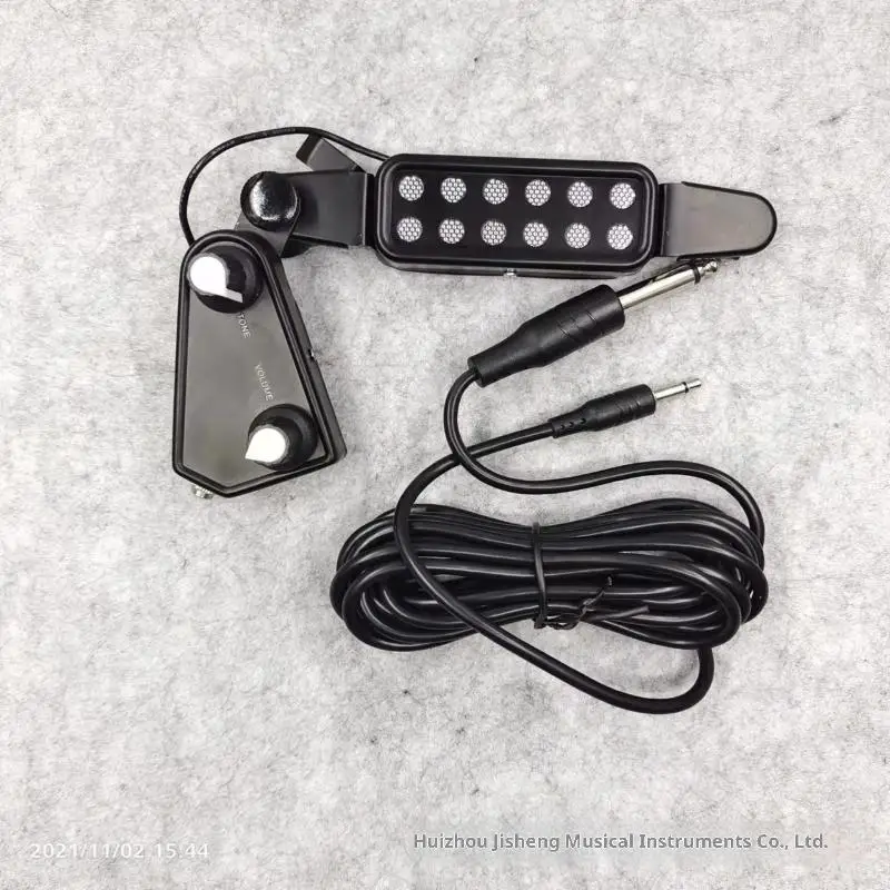 1 Set DIY Accessories Guitar Pickup Acoustic Guitar Sound Hole Pickup Magnetic With Audio Cable Tone Volume Controller