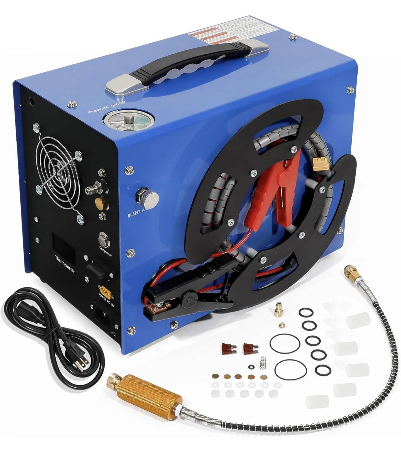 

Компрессор PCP 12В 110В 220В с автоматическим отключением, 4500 фунтов на кв. дюйм, 30 МПа, 300 бар, со встроенным адаптером питания, для пейнтбола