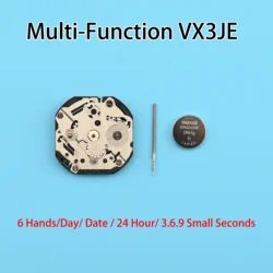 VX3J Movement  VX3JE Movement Multi-Function VX3JE | VX3 Series 3.6.9 Seconds Size:10 1/2''' Six Hands Day / Date/24Hour