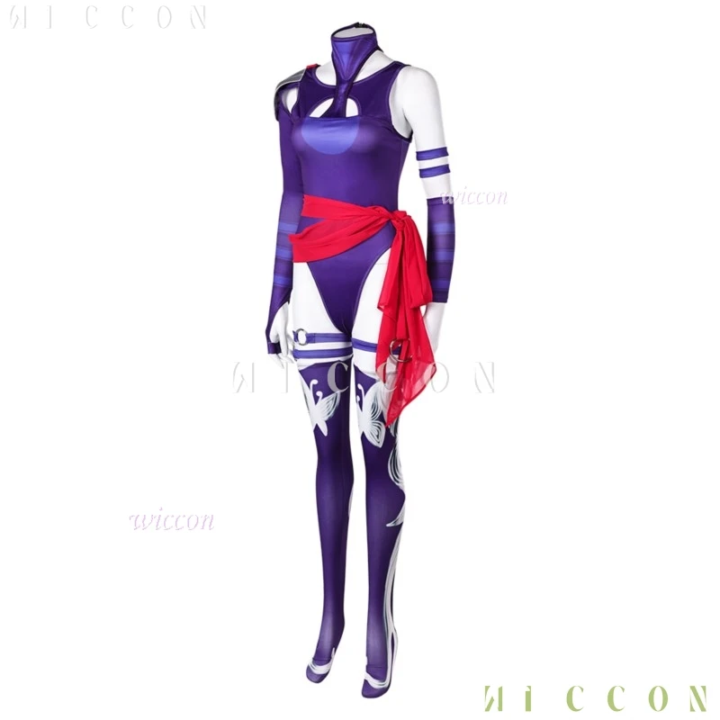 2025 Mv المنافسين Psylocke ساي تأثيري حلي شعر مستعار أنيمي لعبة الملابس موحدة هالوين مثير تأثيري المرأة الانتقام دعوى ملحمة O