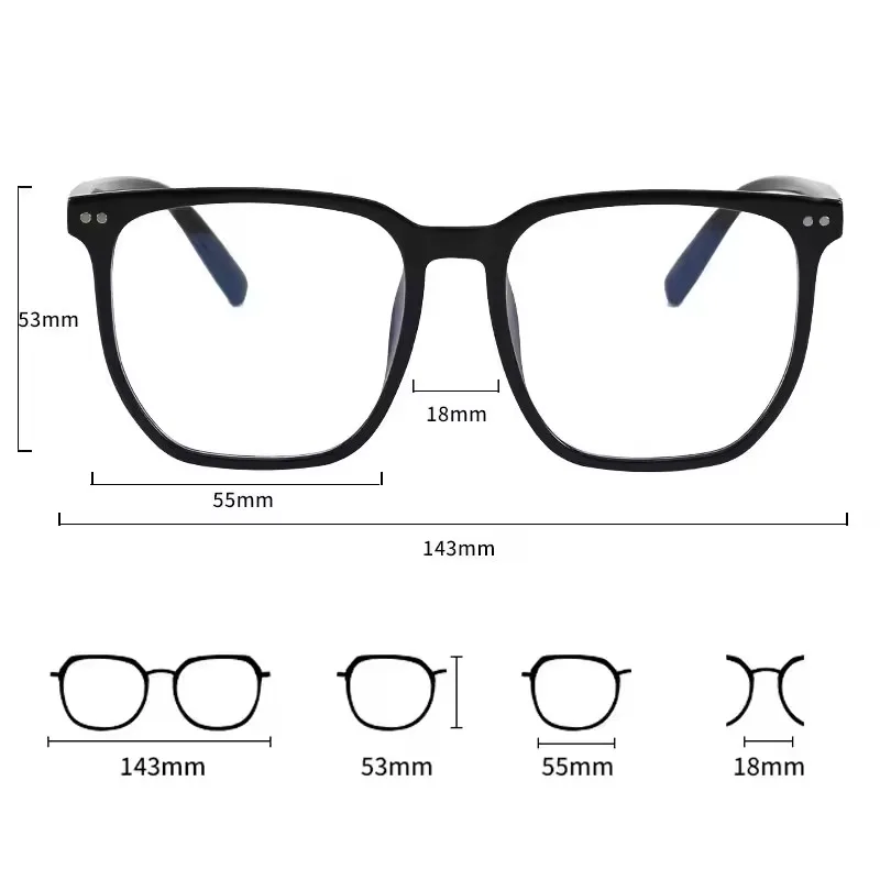 نظارات مضادة للضوء الأزرق بإطار مربع نظارات للنساء والرجال نظارات عالية الجودة تحجب الضوء الأزرق نظارات كمبيوتر للرجال والنساء