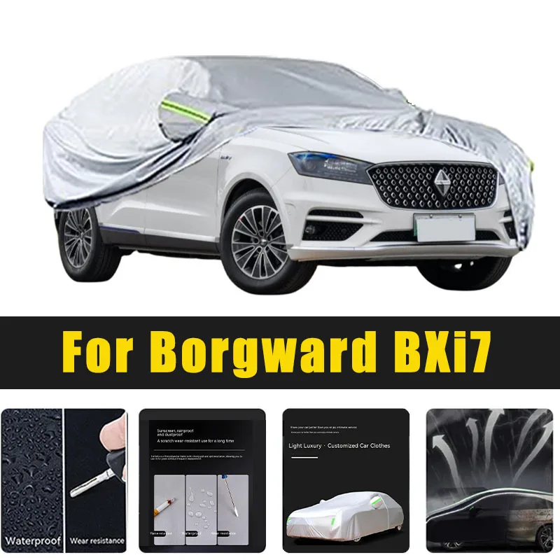 

Full Car Covers Outdoor Sun UV Protection Dust Rain Snow Oxford cover Protective For Borgward BXi7 Accessories