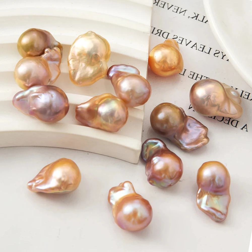 

1PC 14x20mm Natural Freshwater Baroque Pearl Beads Multicolor Large Non-porous Irregular Shape DIY Pendant Bracelet Earrings