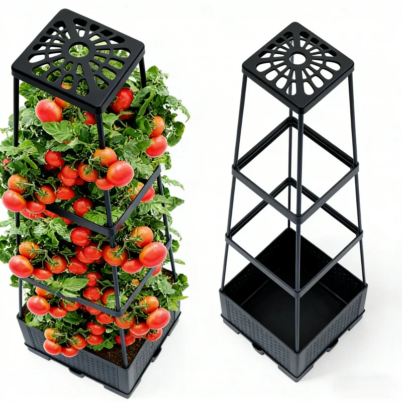Tomato Planting Box44.8Inch Climbing Frame Self-Watering Ladder Bracket for Climbing Plants, Special for Courtyard and Balcony