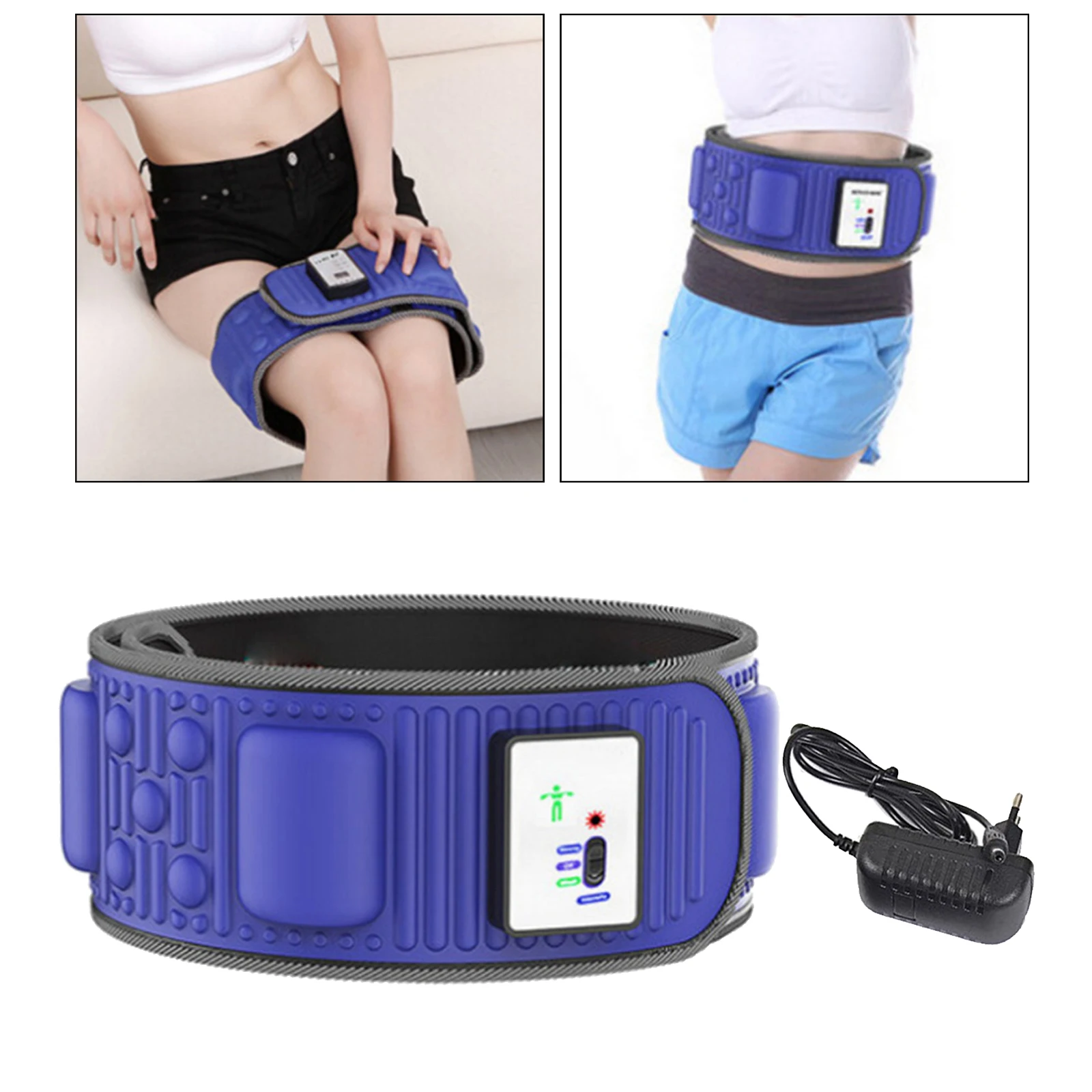 Slimming Belt Training Stimulator Vibrating Belly Waist Trainer Massager Home Gym Workout Fitness Waist Trimmer Weight Loss