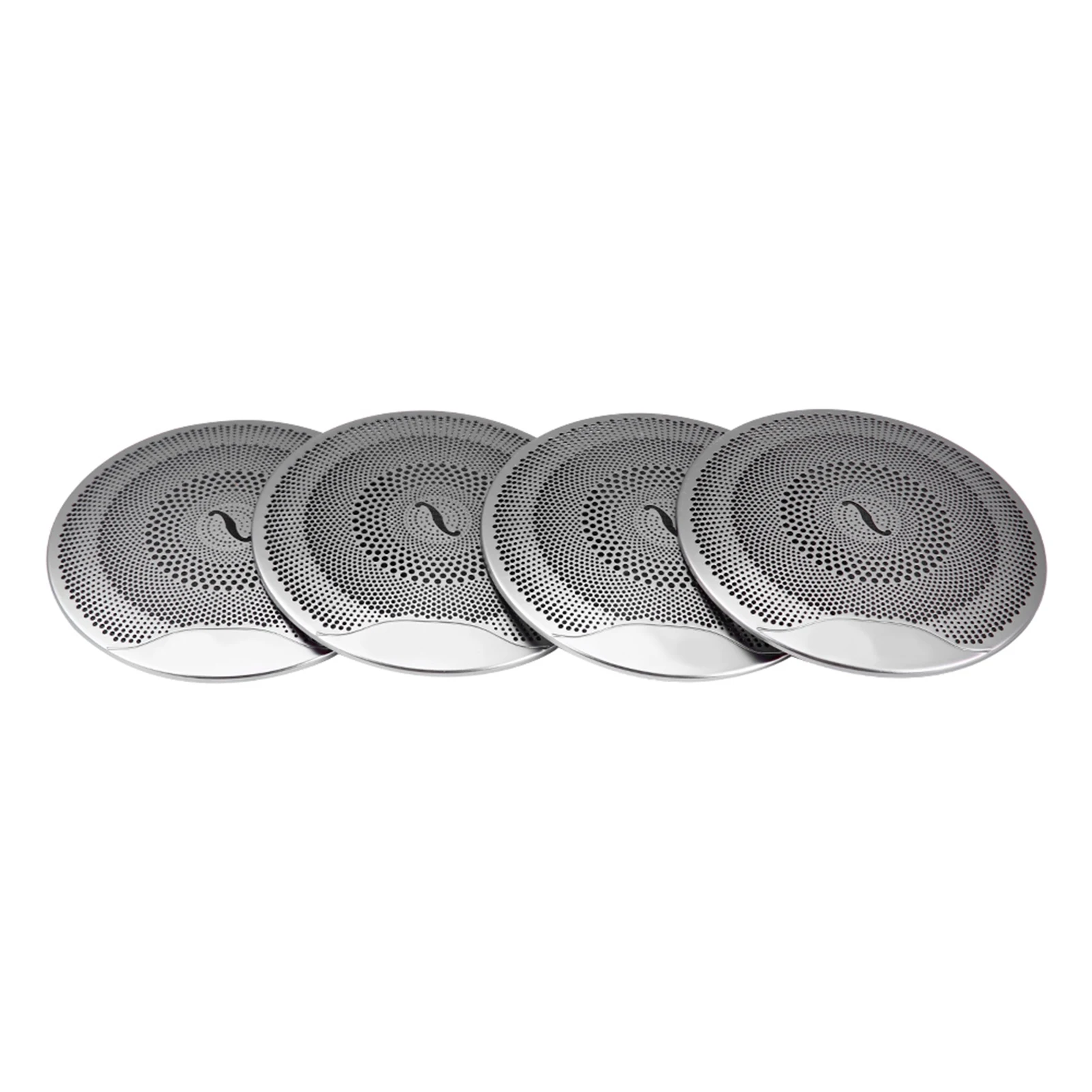 4pcs Car Door Speaker Cover Trim Stainless Steel Loudspeaker Cap Fit For Mercedes Benz E C GLC Class W213 W205