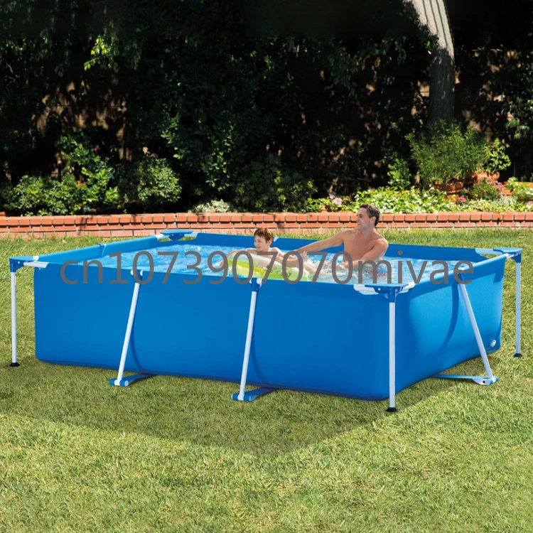 Ready To Ship Blue Color Portable Large Family Bathing  Outdoor Swimming Pool Jacuzzing Spa Hot Tub Basin