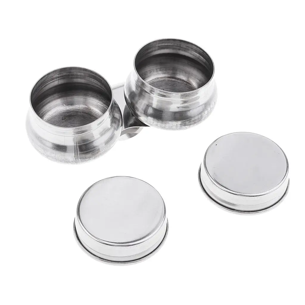 وعاء رسم بمشبك معدني مزدوج القحافة للفنانين مع أو بدون غطاء #4