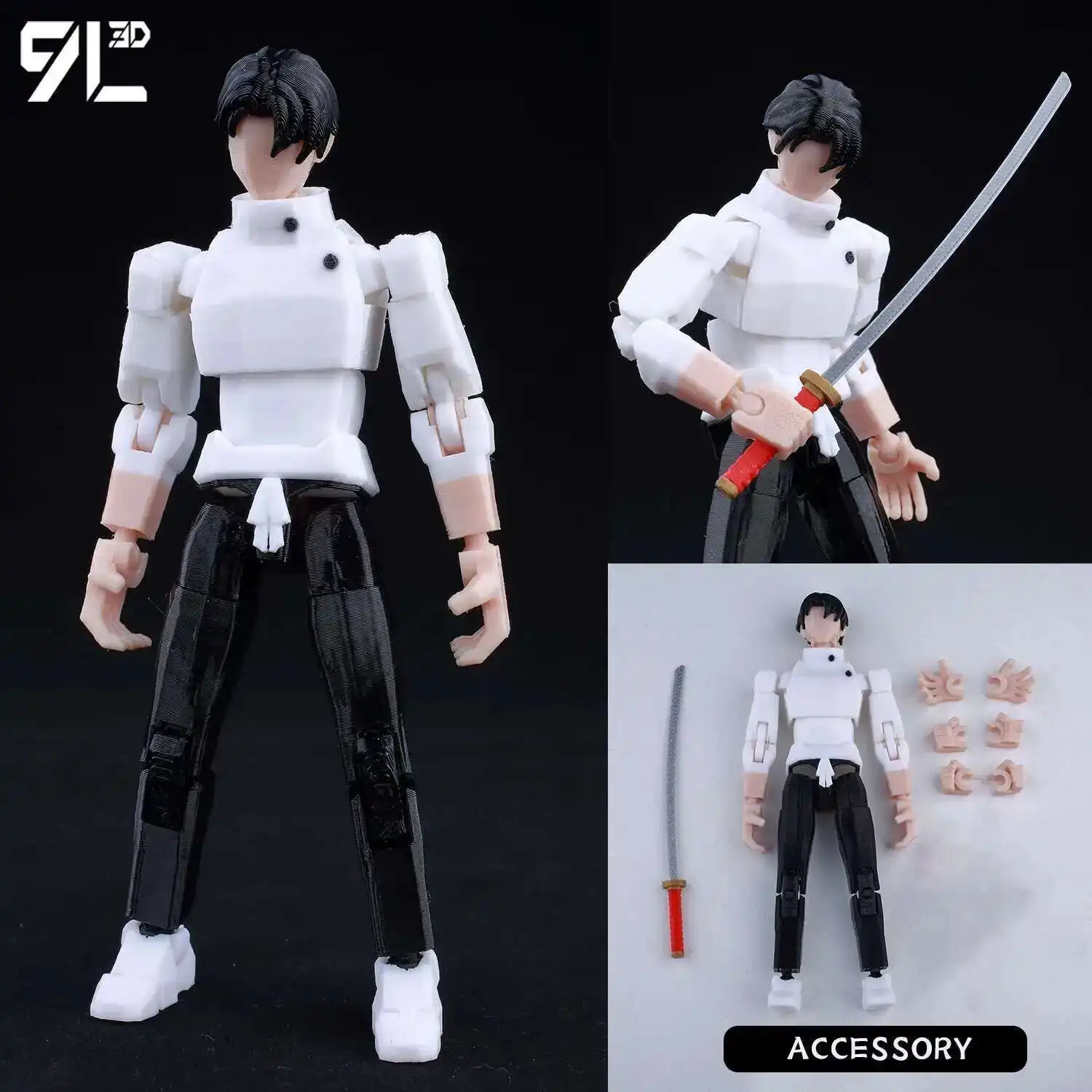 9L3D Gedrukt Dummy13 T13 Op Voorraad Klaar voor Verzending Jujutsu Kaisen Grijs Gewaad Sukuna Figuur Anime Gelede Model Stress-relief Speelgoed