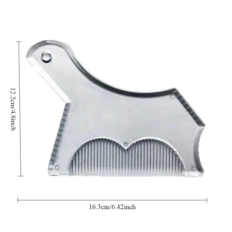 All-in-One-Bart-Styling-Kamm für Herren – kreative Bartschablonen- und Formschablonen-Werkzeuge für perfekt gepflegtes Gesichtshaar