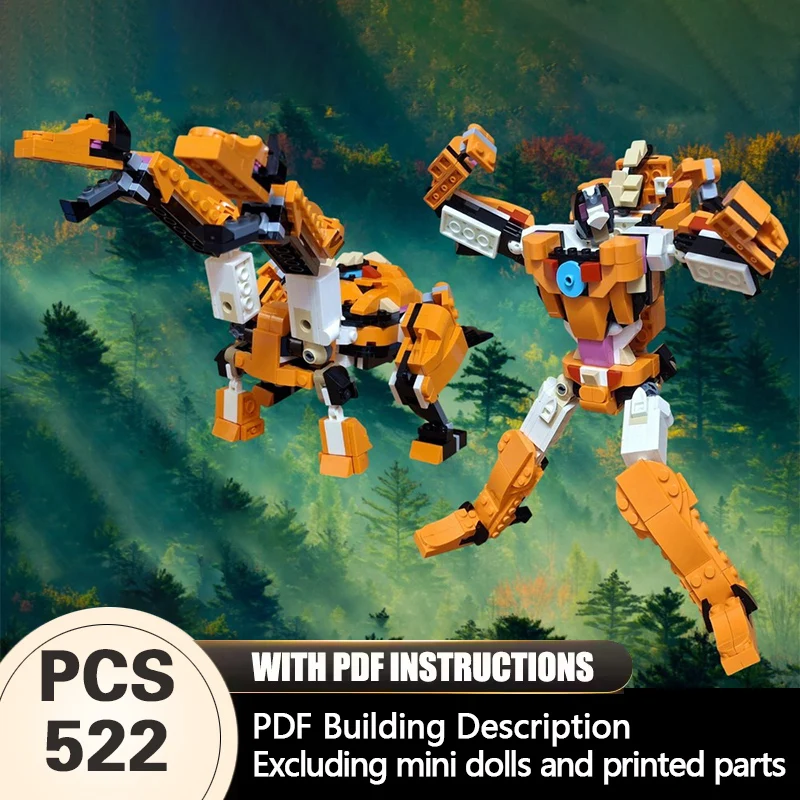 

Creators Animal Series Model MOC Building Bricks 2-Headed Dragon Modular Technology Gifts Holiday Assemble Children Toys Suit