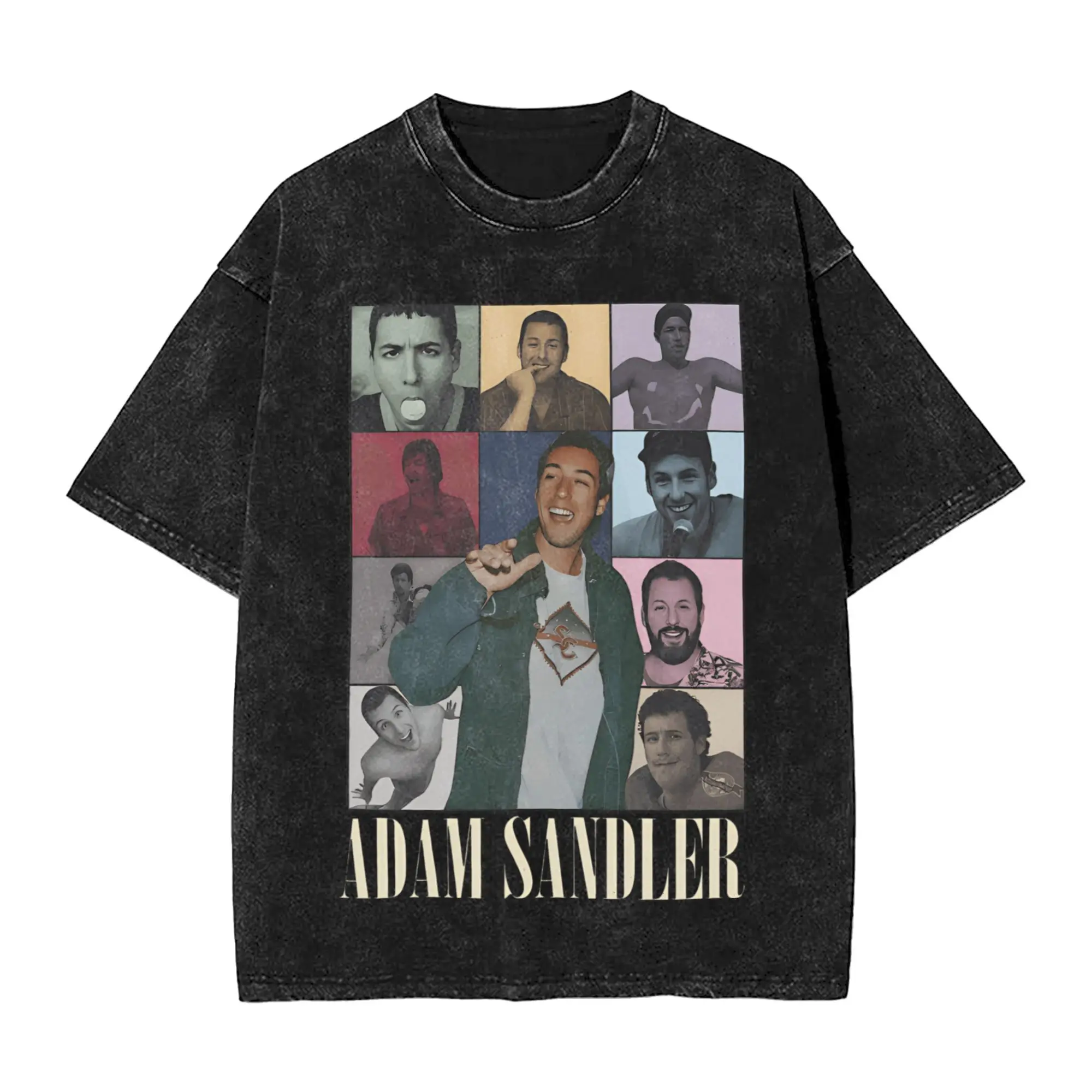 Adam sandler t camisas ator tour topos verão engraçado manga curta t camisa o pescoço hip hop impressão camiseta venda quente