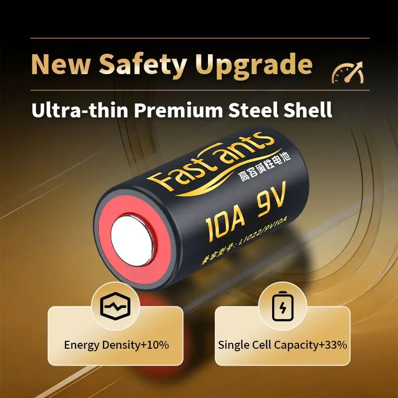 10A 9V L1022 Alkaline Battery 10A 9 Volt Dry Battery for Garage Gate Electric Roller Shutter Doorbell Remote Control Smoke Alarm