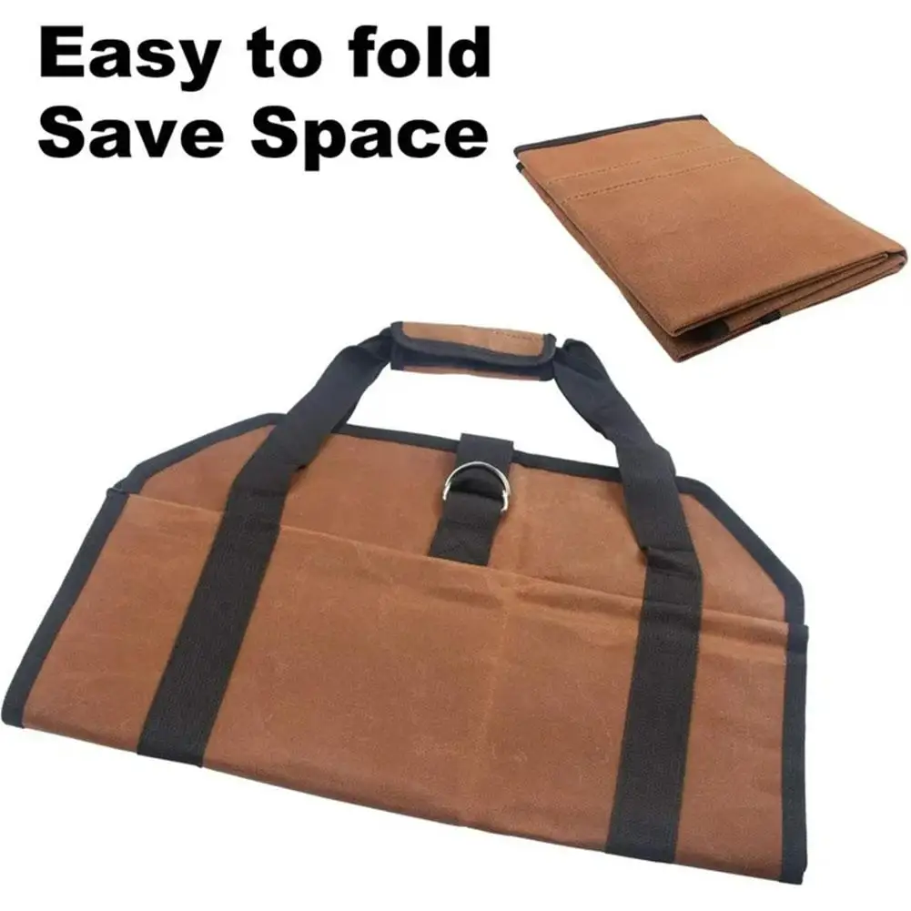 Heavy-Duty Firewood Carrier Bag Durable Polyester Tote with Sturdy Handles for Camping And Outdoor Tools Easy Carry And Storage