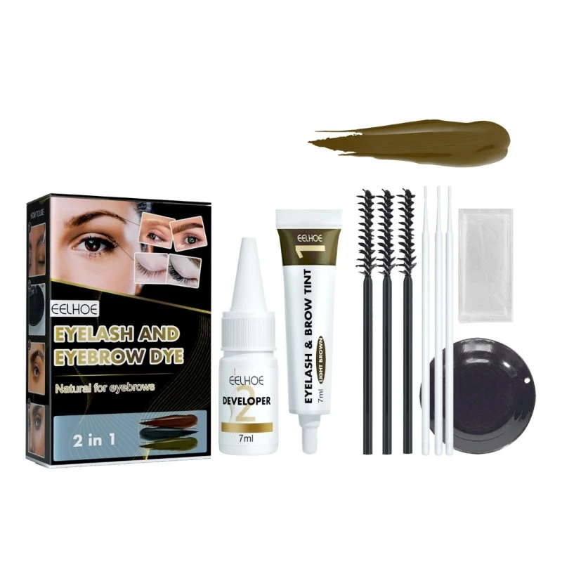 Professional Eyelash Eyebrow Dye Tint 15-minute Fast Tint Easy Dye Gel Eyelash Brown Black Tint Semi-Permanent