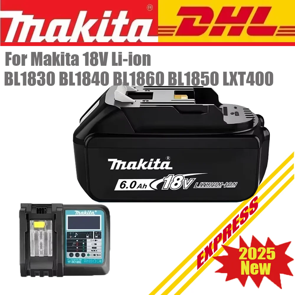 

For Makita 18V Original Makita 6Ah/5Ah/3Ah Battery BL1830B BL1850B BL1850 BL1840 BL1860 BL1815 Replacement Lithium batteries