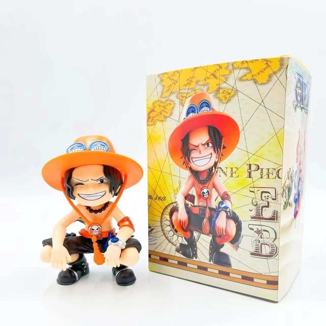 13cm Anime Figure One Piece Portgas·D· Ace Yamato Kawaii Toys Q Figural Nendoroid Car Decoration PVC Model Child Birthday Gift