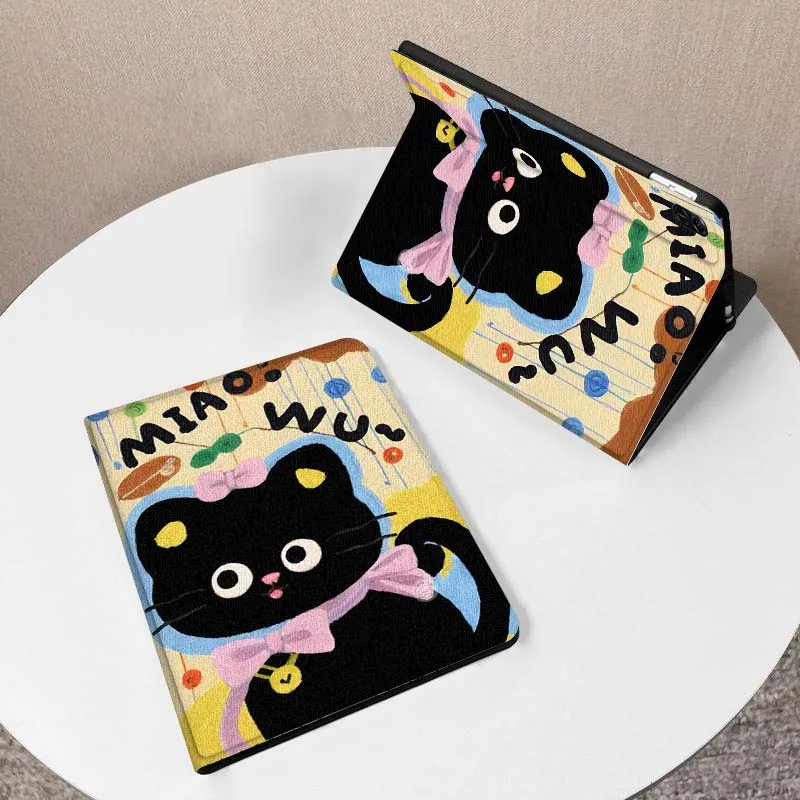

Black Cat Creative Illustration For Huawei MediaPad M5 T5 M6 SE C5e 11 12 X 2 Lite Pro Air S 12.2 Inch 5G Tablet Case