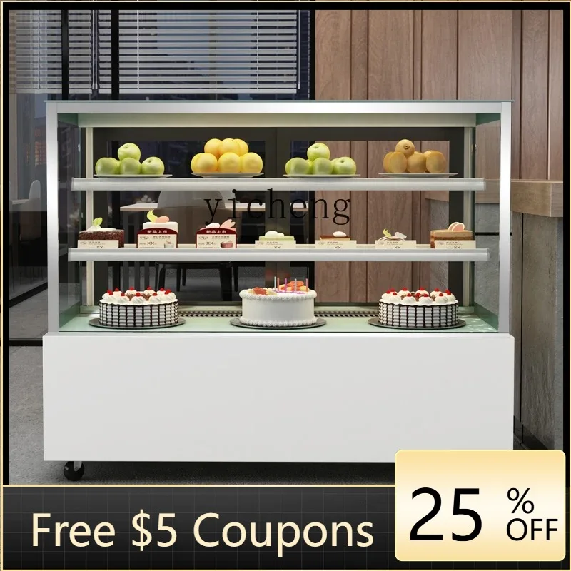 

ZSG- Refrigerated Display Cabinet Commercial Fruit Deli Mousse Dessert Air-cooled Fresh Right Angle Desktop Cabinet Small