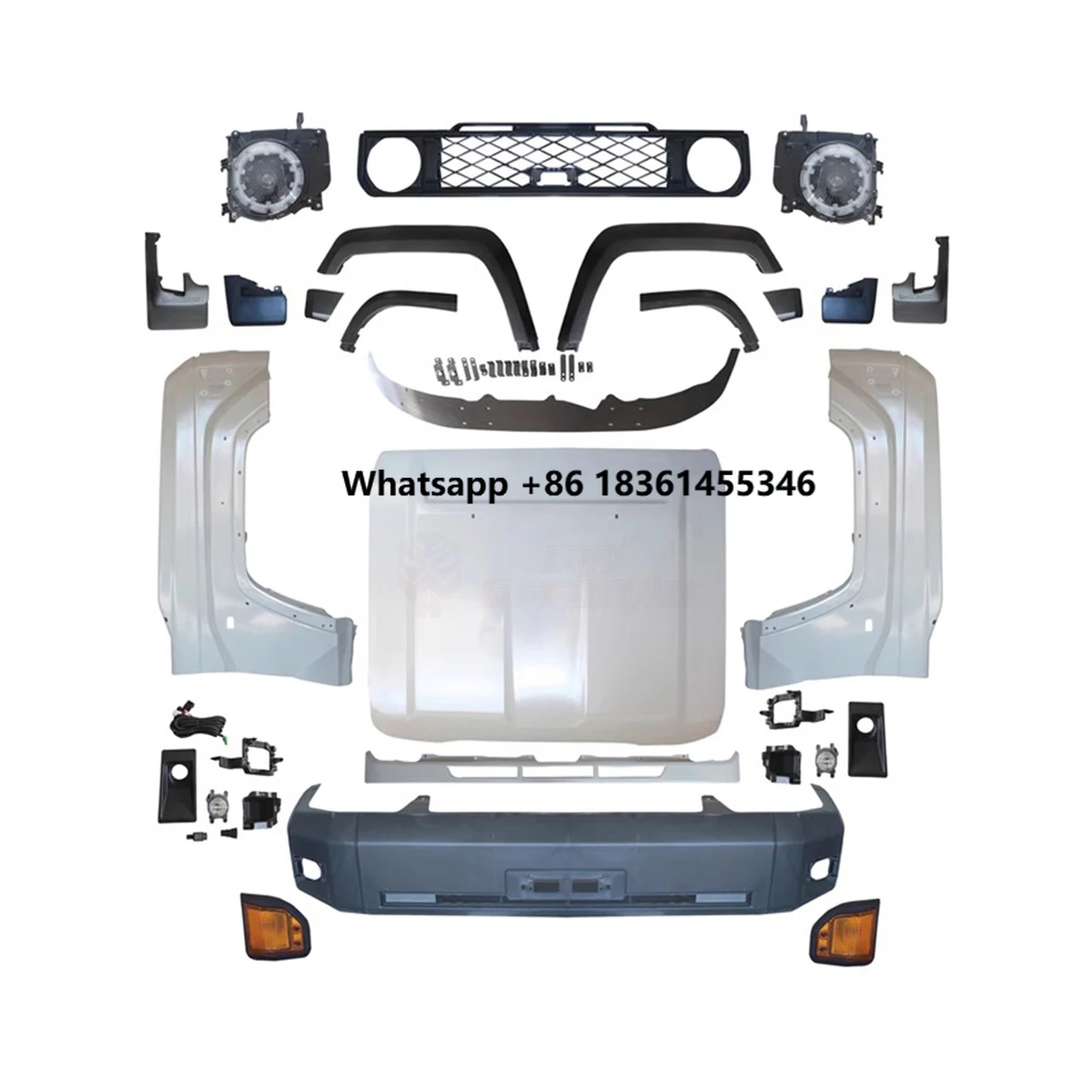 For  Land Cruiser LC71/76/78/79 FJ79 FJ76 2024 Conversion Kit Grille Head Lamp Body Kit Old to New Upgrade Bodykit