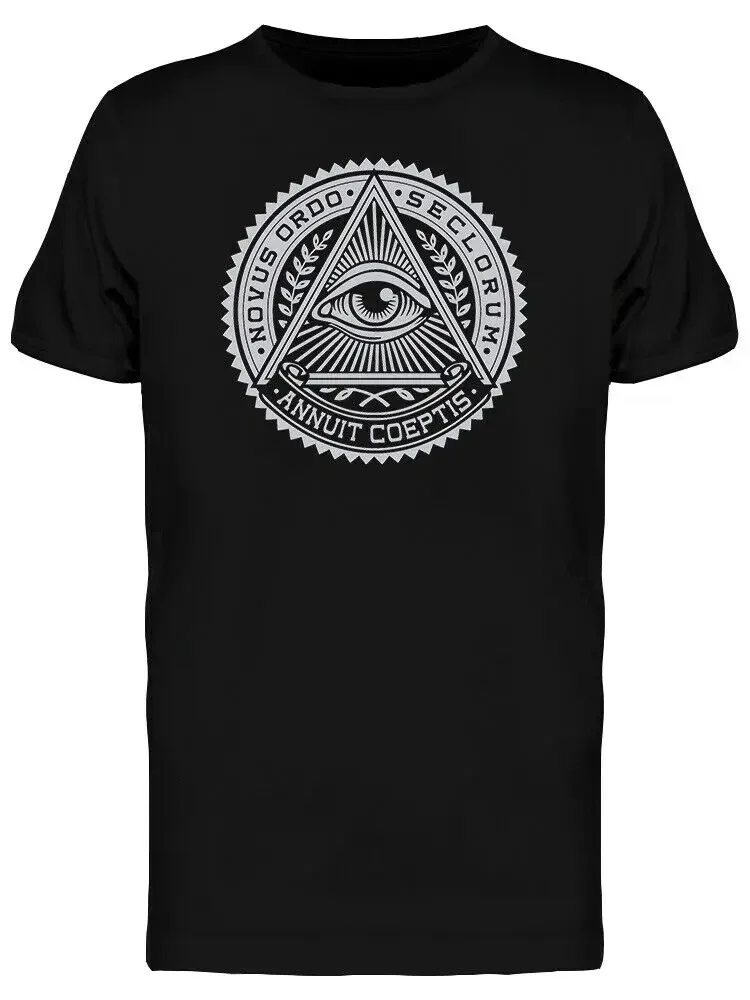 

Novus Ordo Seclorum. All Seeing Eye T-Shirt. Summer Cotton Short Sleeve O-Neck Mens T Shirt New S-3XL