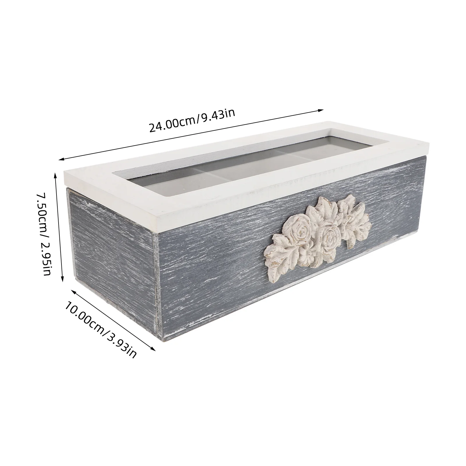 3 فتحات صندوق مجوهرات خشبي منظم تخزين سعة كبيرة للقلائد والخواتم والأقراط والحلي تذكارات درج غطاء شفاف