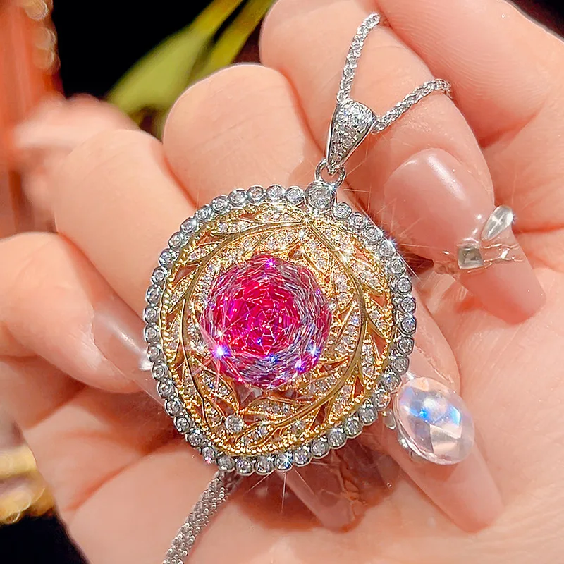 

Luxury necklace 2025 new style exquisite jewelry temperament pendant female high-end feeling jewelry