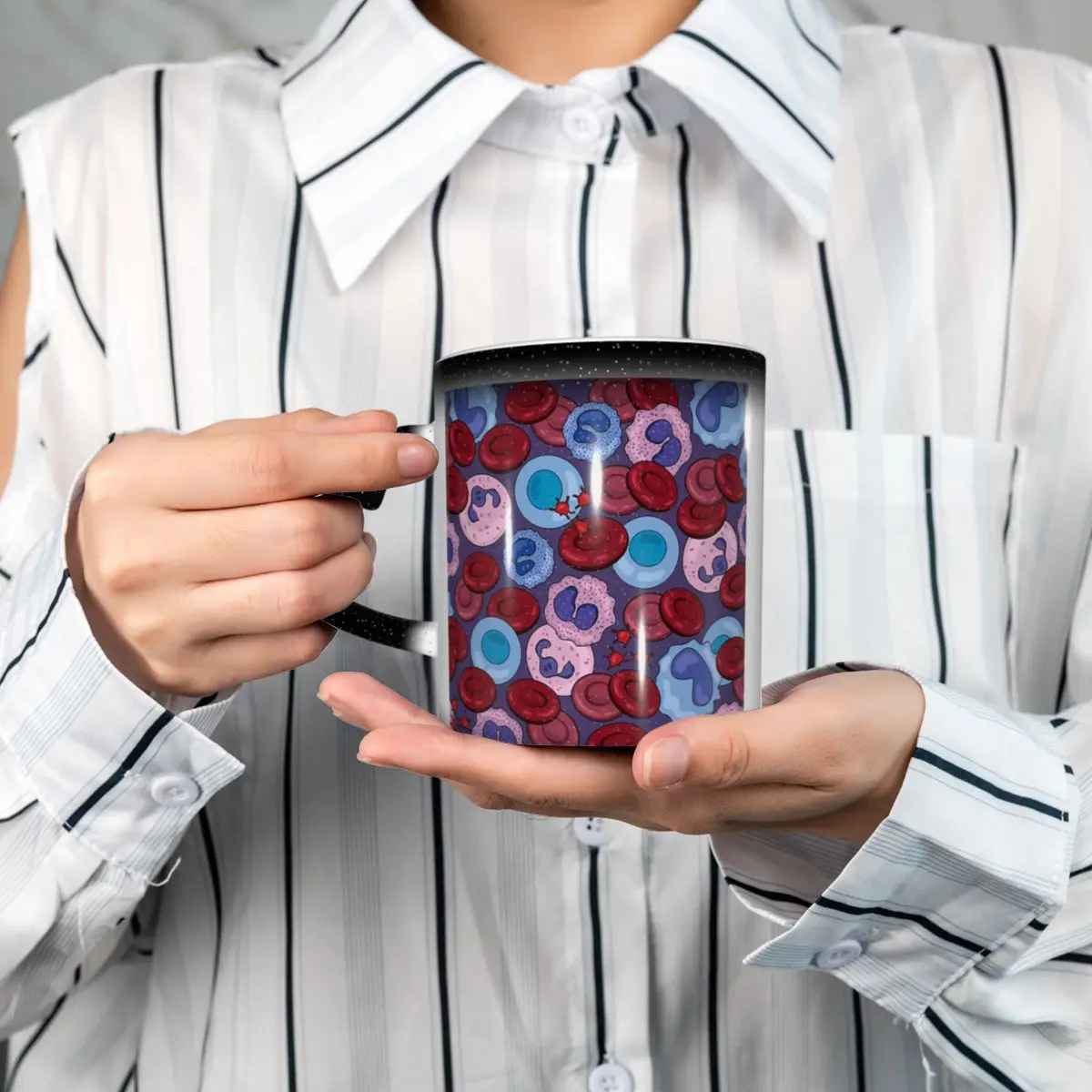 Hematology Blood Cells Medical Laboratory Scientist Mug Funny Ceramic Coffee Cups Tea Mugs Milk Cup Drinkware Gifts for Friends