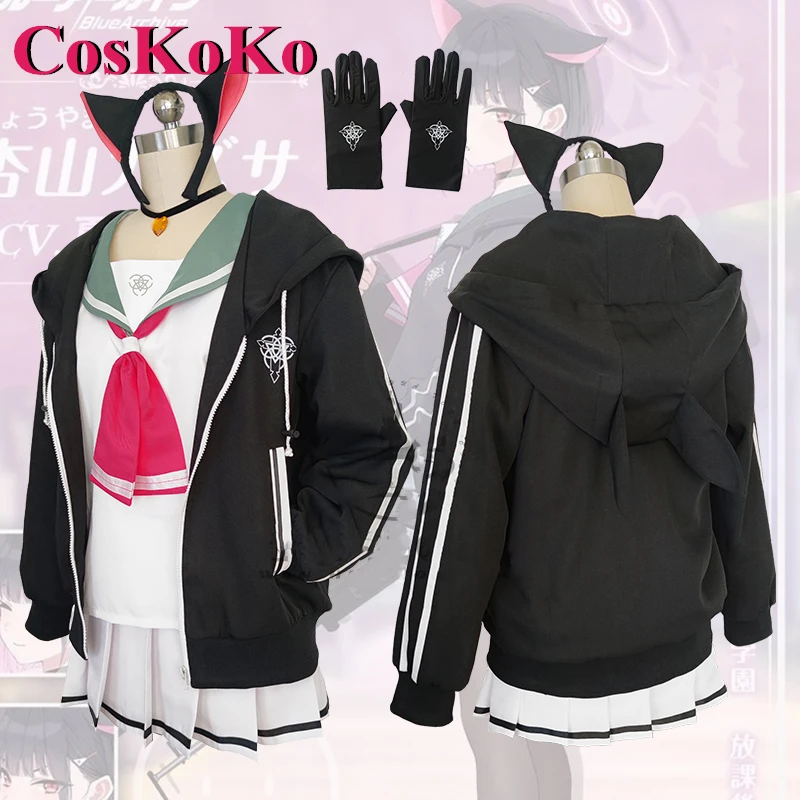 CosKoKo Kazusa Cosplay Anime Game Blue Archive Costume Sweet Lovely Sailor Uniform Female Halloween Party Role Play Clothing