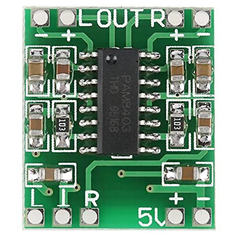 5-teilige digitale Leistungs verstärker platine, 2 x3w Typ d pam8403 Audio modul DC 5V Digital Audio Verstärker platinen modul