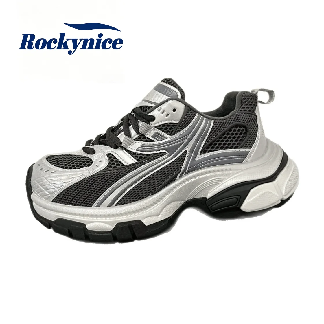 New Women's Chunky Platform Dad Shoes Breathable Mesh Height Increase Non Slip Casual Sports Shoes Autumn Winter Chunky Sneakers