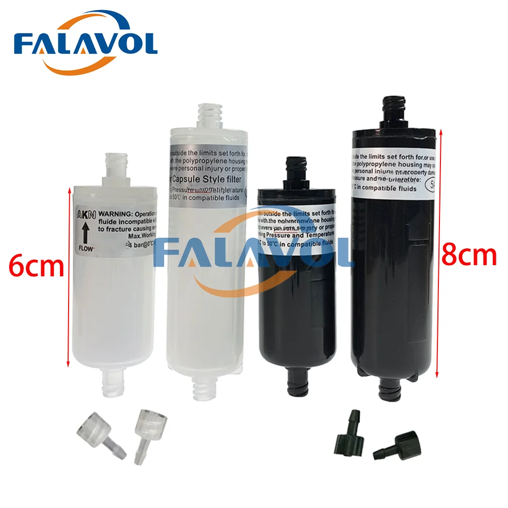 FALAVOL 10 Pcs UV/Eco Solvent 5u Long Ink Filter for Flora Gongzheng Infiniti UV Flatbed Inkjet Printer Ink Filter Damper
