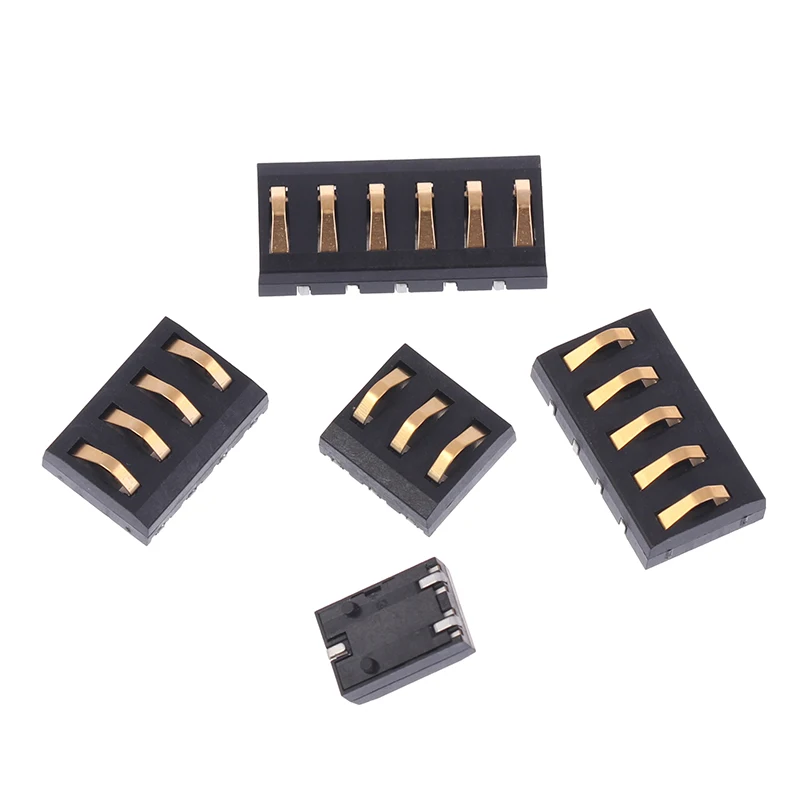 Conector macho de 2P, 3P, 4P, 5P, 6P, 6 pines, asiento de carga, conectores de batería, contacto de compresión de resorte, paso de 4mm, 1 ud.
