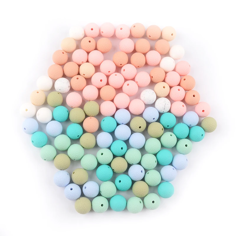 LOFCA 10pcs/lot 15mm silicone leather look beads  Silicone For Silicone Used in jewelry making Necklace Jewelry accessories