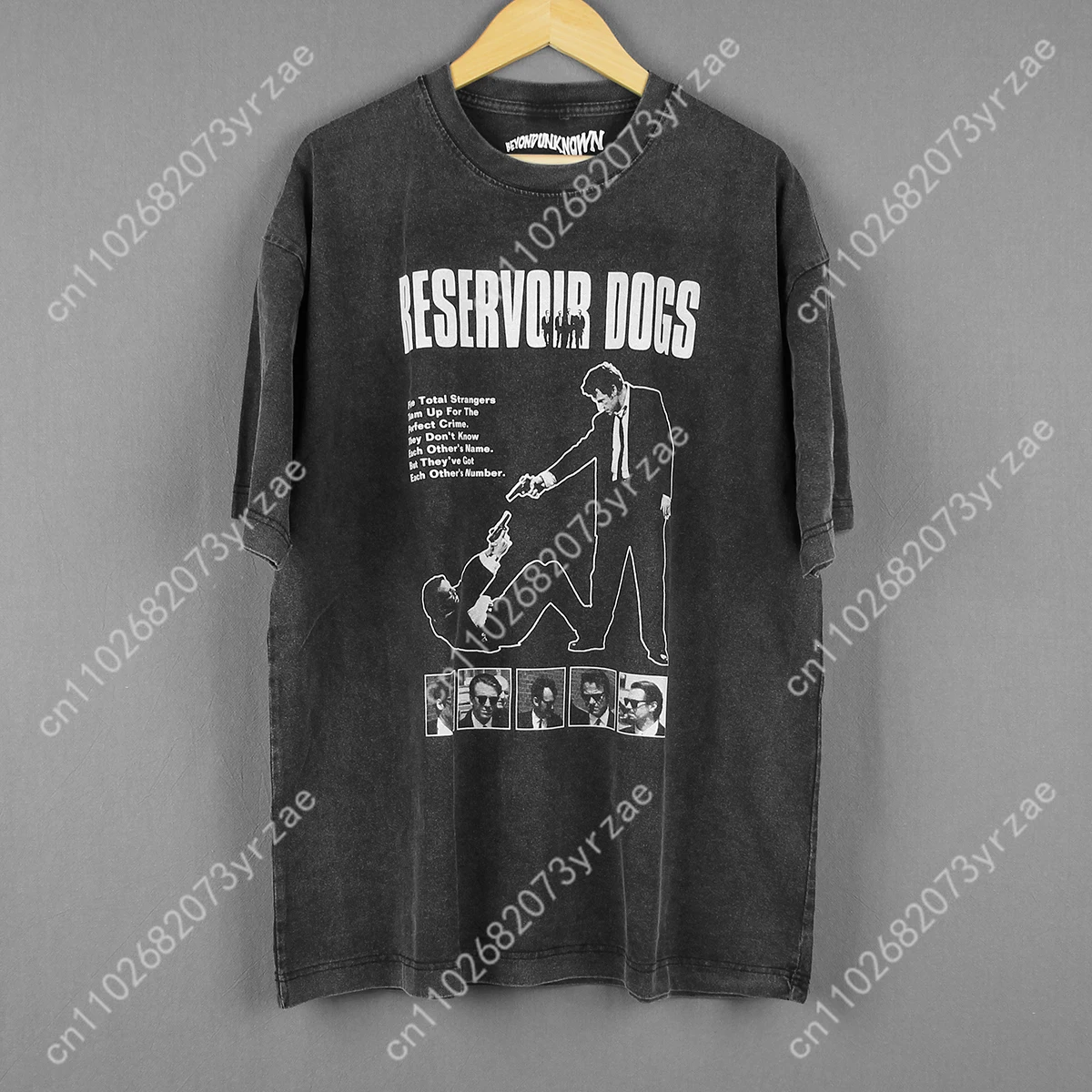 Camiseta de lavado Retro de perros Reservoir, camiseta Vintage de alta calidad para hombre y mujer, camiseta de moda de manga corta de algodón, Tops suaves y transpirables