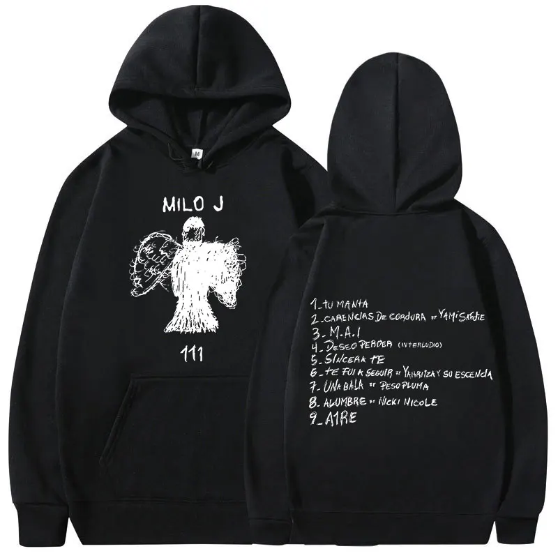 2026 neuer Milo J 111 Album-Grafik-Hoodie für Männer und Frauen, Unisex-Sweatshirt, Vintage Hip-Hop-Pullover, Geschenk für Fans, Streetwear-Kapuzenpullover – Detail 25