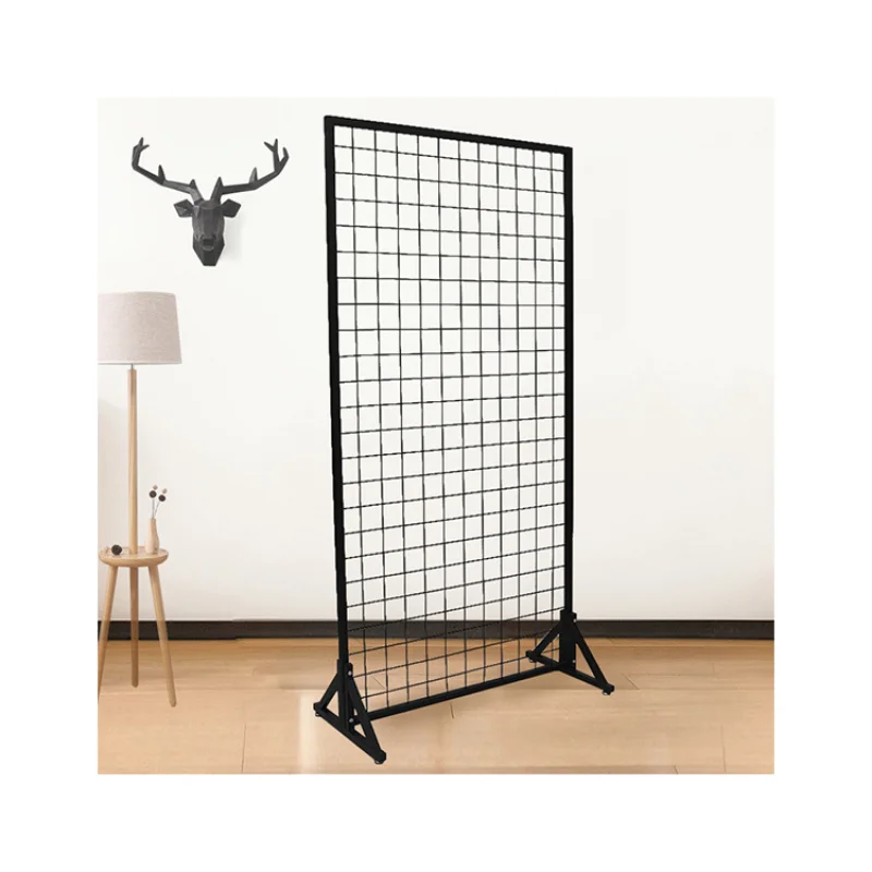 

Customize.Kainice Customized Double Sided Freestanding Wire Gridwall Display Rack Metal Grid Steel Wire Mesh Retail Display Rack