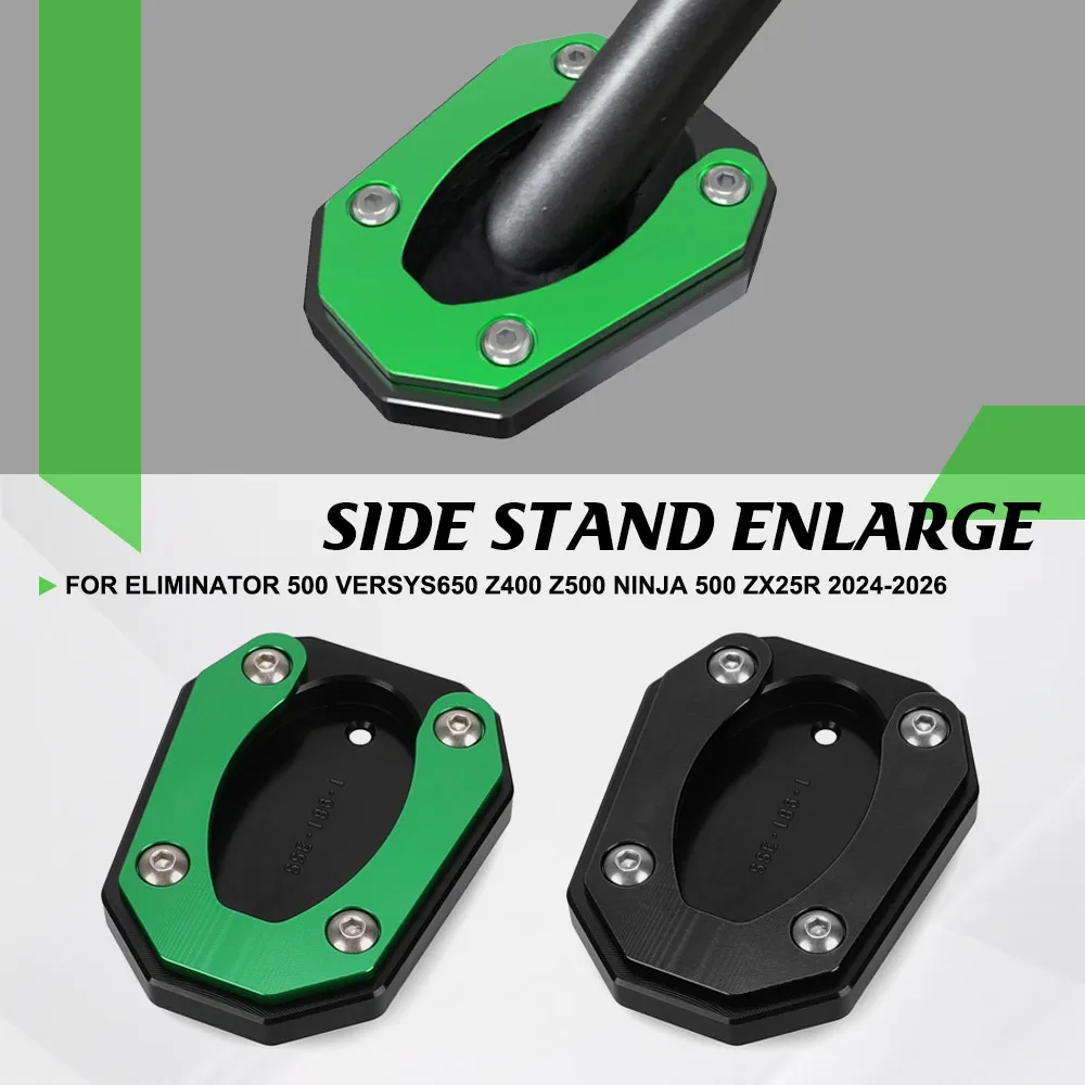

For kawasaki Eliminator 500 Versys650 Z400 Z500 Ninja 500 ZX25R 2024-2025-2026 Kickstand Side Stand Extension Pad Enlarger Plate
