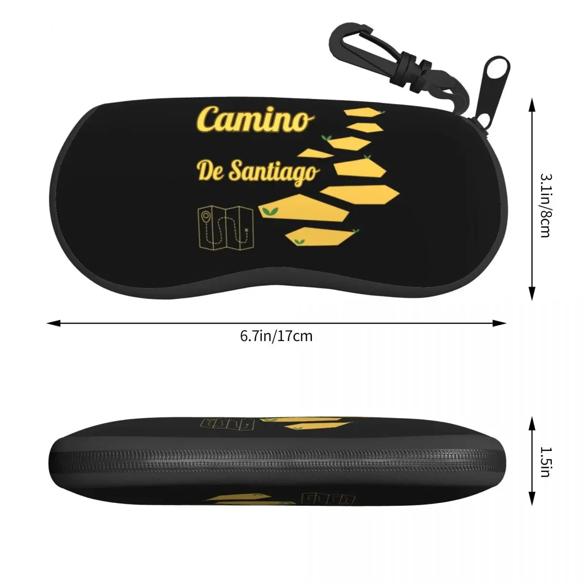 Custom Camino De Santiago Compostela Peregrino Shell Eyeglasses Protector Cases Cute Sunglass Case Glasses Bag