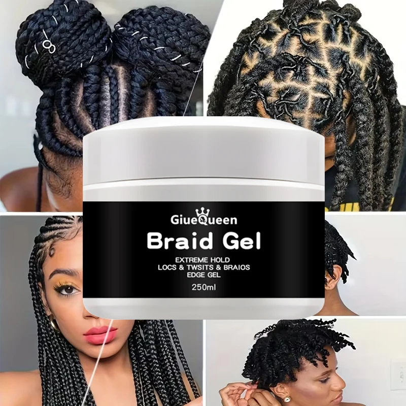 Stronghold Braid Gel for Perfectly Stronghold Braids and Twists - Long Lasting and Non-Flaking Formula - Great for Natural Hair