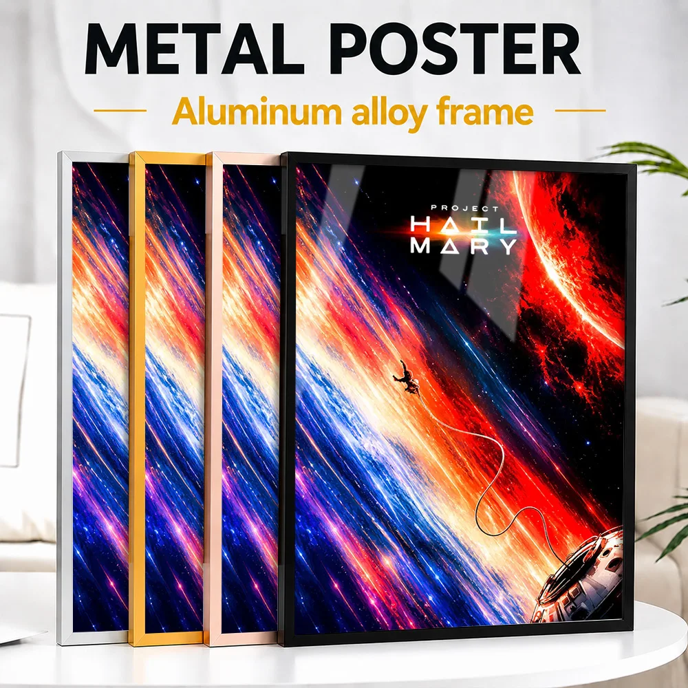 Project Hail Mary Space Framed Aluminum Metal Poster Personalized Cinematic Style Wall Art For Living Room And Cinema Lounge