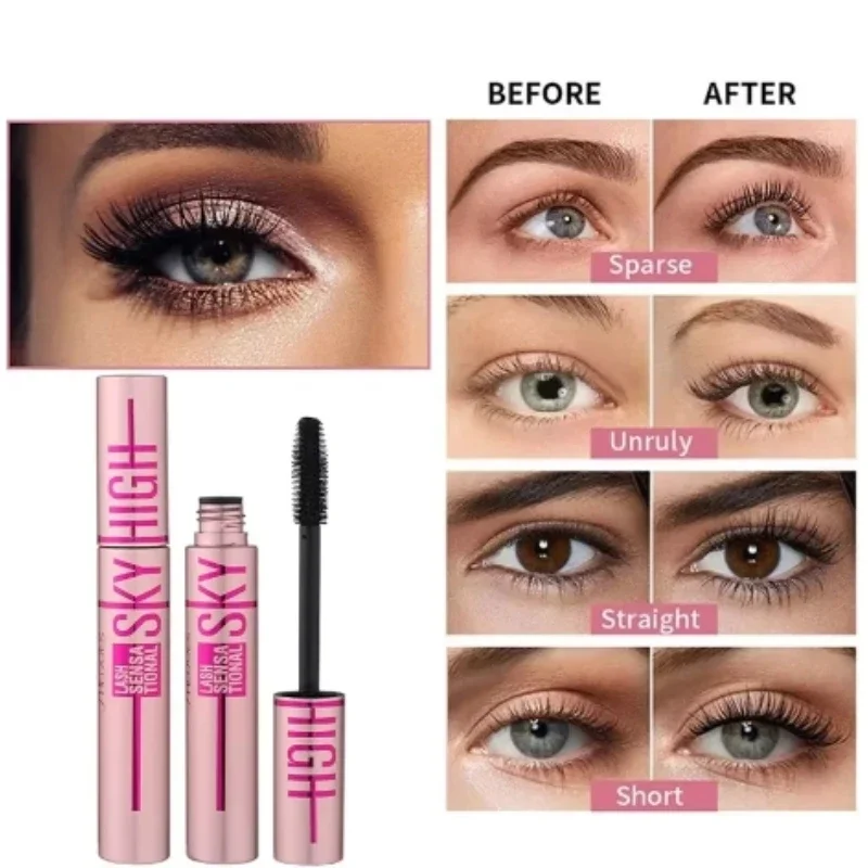 4D Mascara Lengthening Waterproof Thick Curling Lasting Eyelash Extension Black Mascara Natural Eyelash Enhance Cosmetics Makeup