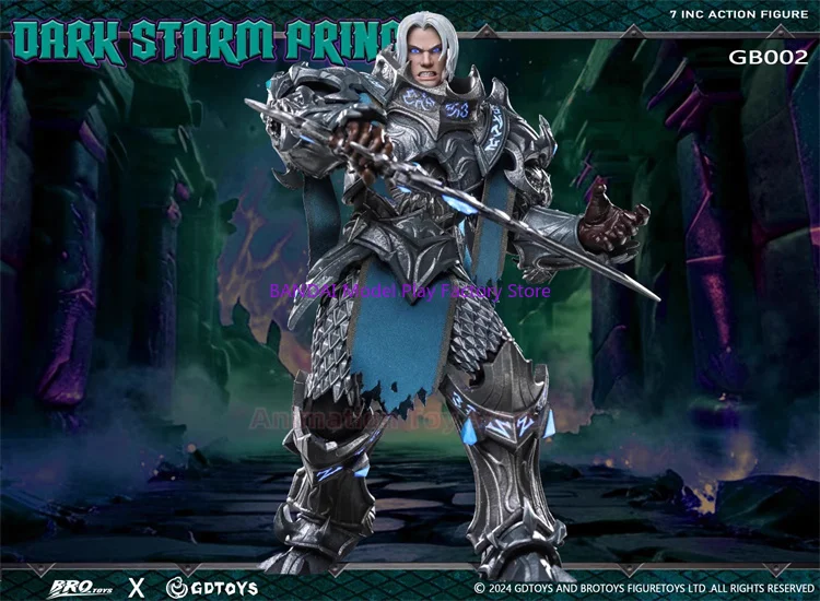 GDTOYS X BROTOYS GB002 1/12 Scale Dark Storm Prince Sir Anduin Lothar Leader Blackened Edition Full Set 7in Action Figure Model