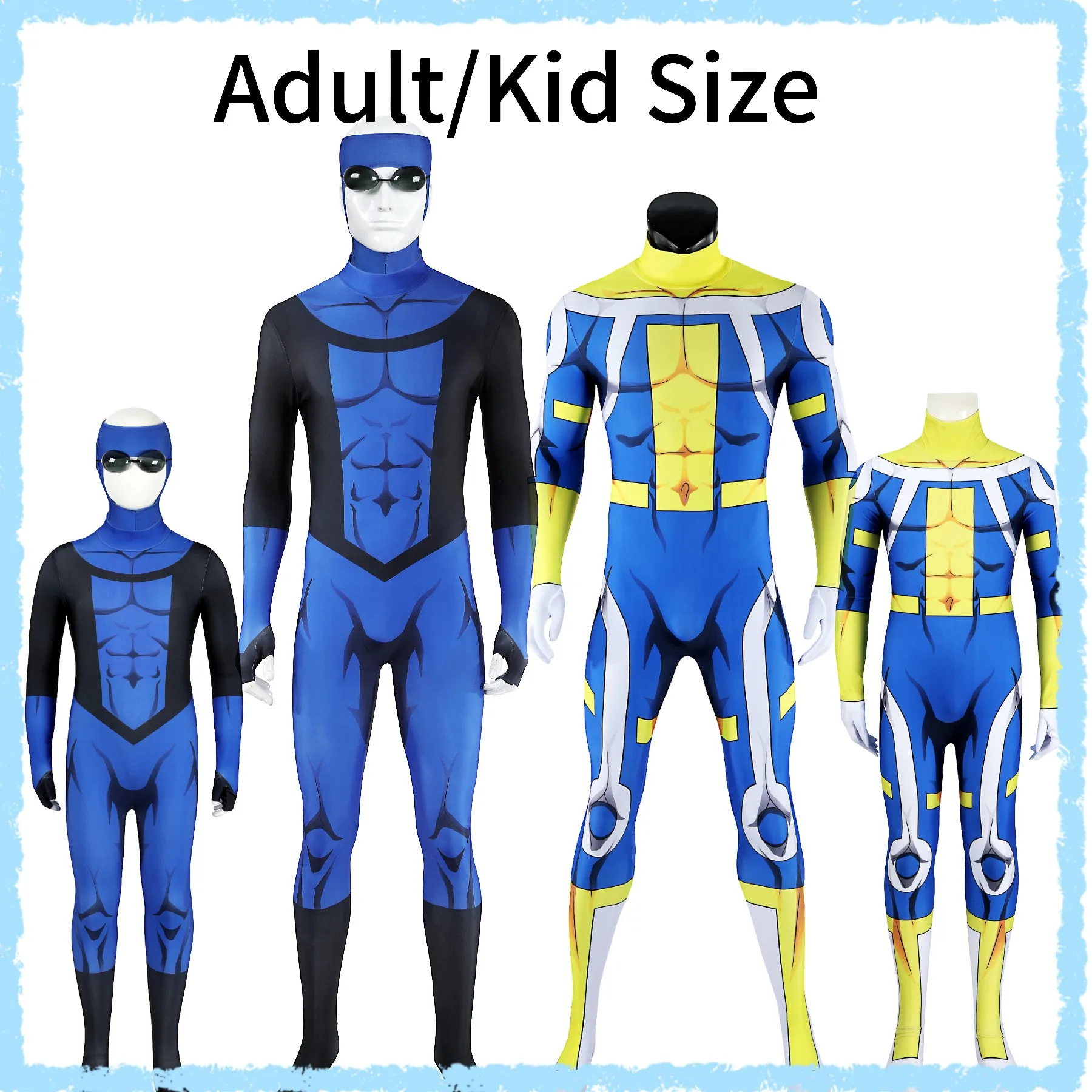 

Adult Kid Invincible Mark Invincible Mark Cosplay Cosplay Costume The Immortal Jumpsuit Halloween Carnival Party Clothing